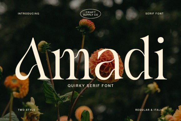 Amadi: The Quirky Serif Font That Dances to Its Own Beat