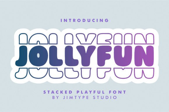 Discover Jollyfun: A Stacked Font for Playful Designs
